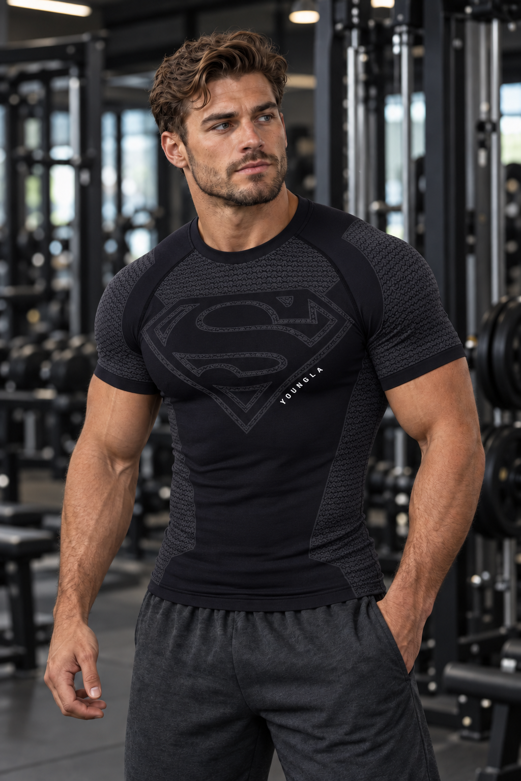 YoungLA Superman Compression Tee
