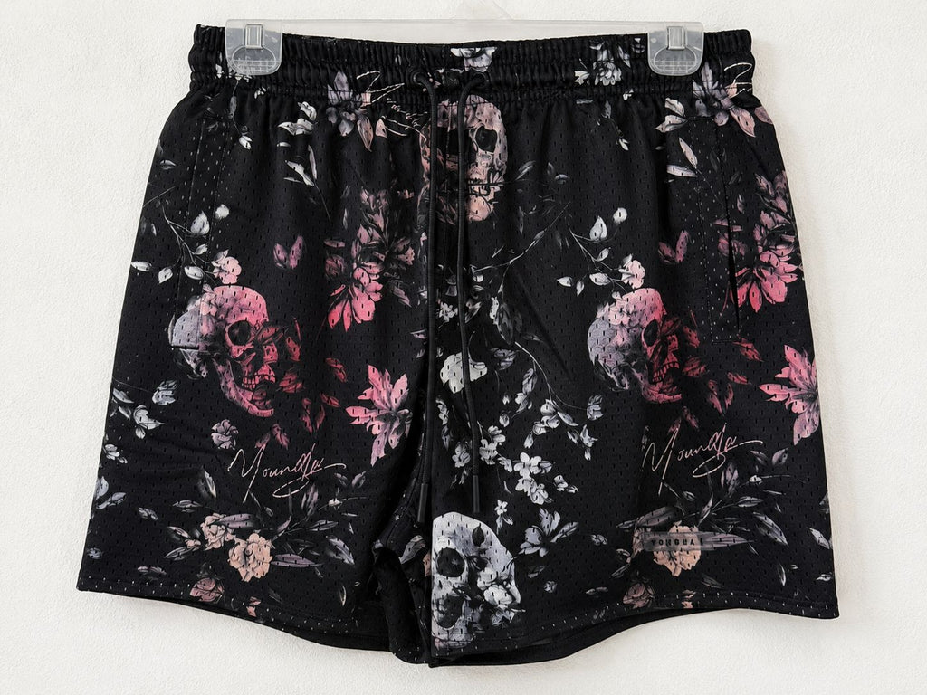 YoungLA Skulls & Roses Reversible Shorts